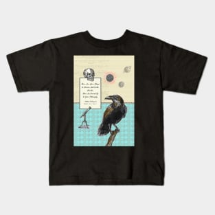 Crow artwork - Shakespeare Quote Kids T-Shirt